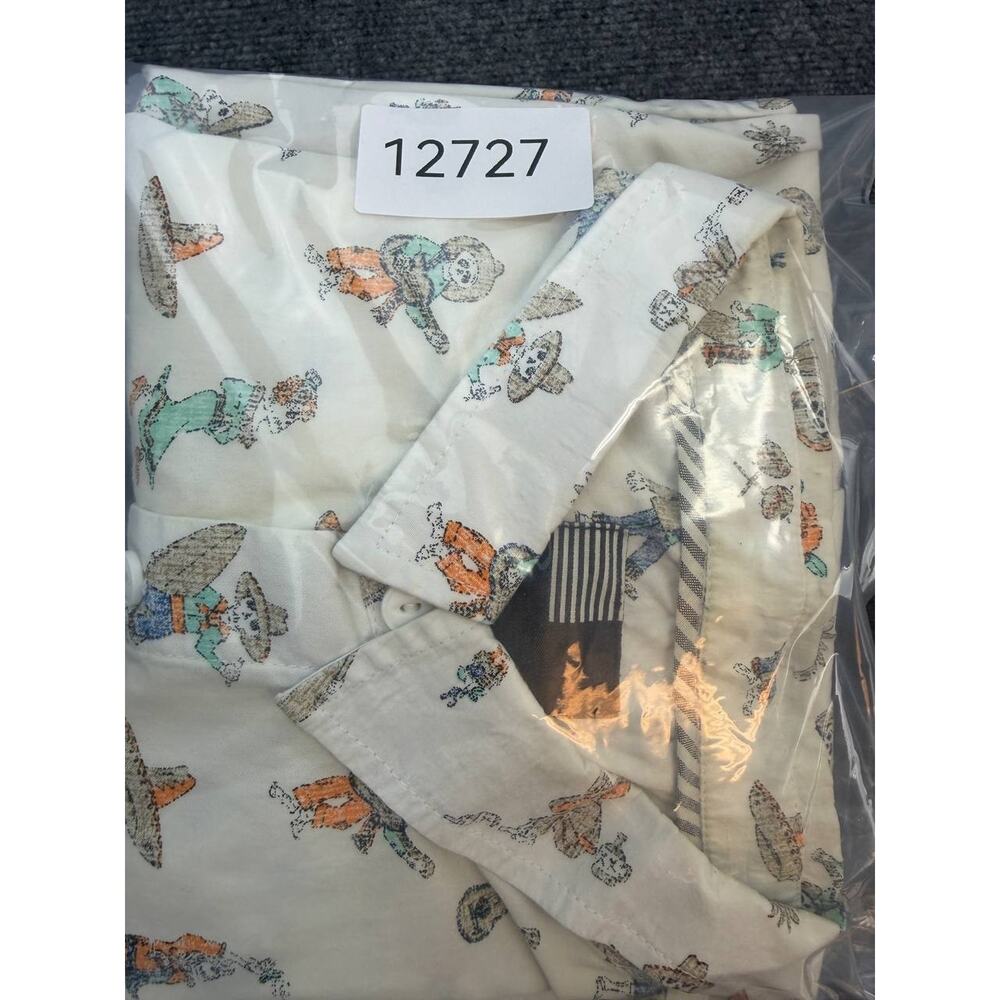 O'Neill Men's L Skeleton Surf Guitar Print Short Sleeve Button Up Shirt - Picture 8 of 8